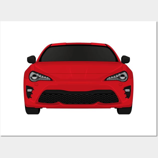 GT86 Red + black Wall Art by VENZ0LIC